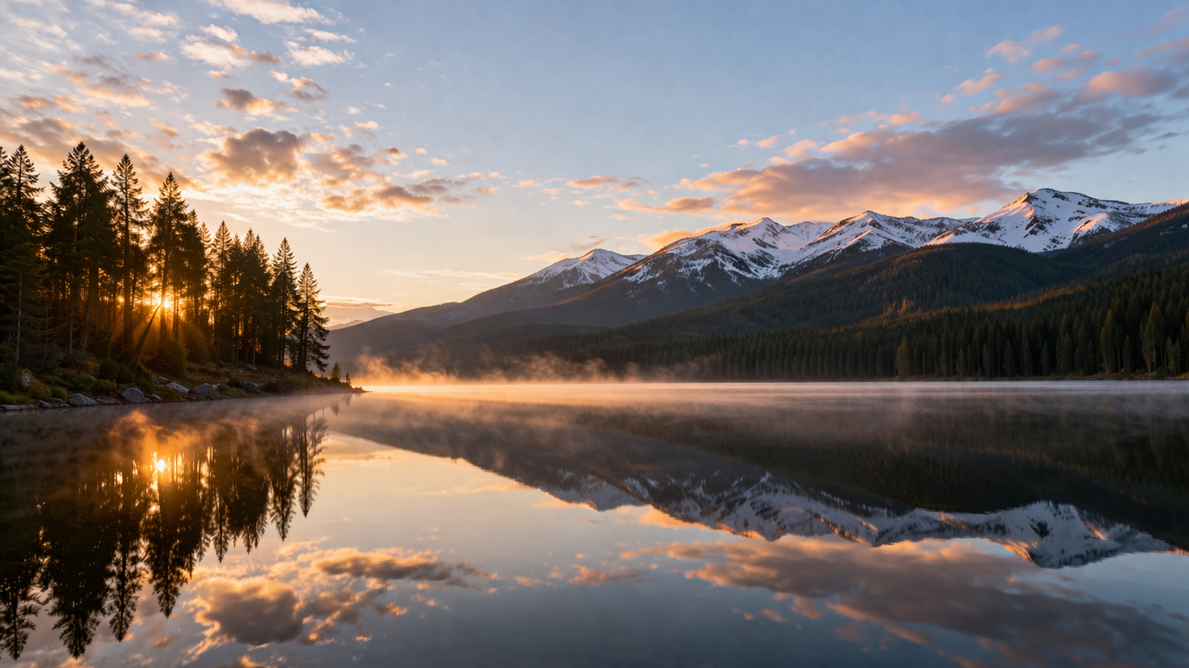 Mountain sunrise landscape