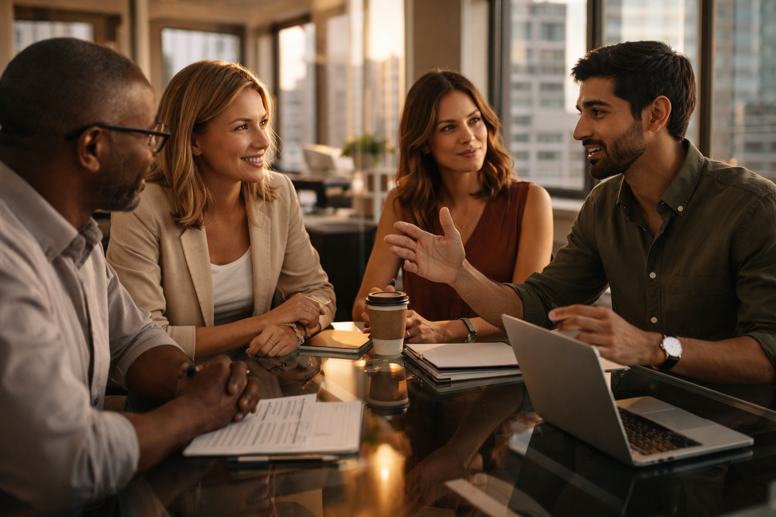 Professional team collaboration